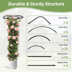 Garden Trellis for Climbing Plants Outdoor,84.6" Tall Umbrella Trellis