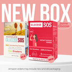 Glucose SOS Glucose Powder Packets with Natural Dextrose, Fast-Absorption That Instantly Dissolves in Your Mouth with No Water Needed, Kiwi Strawberry 72 Servings