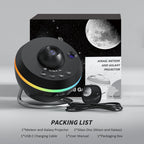 Ainael Galaxy Projector, Star Projector Home Planetarium with 1 Glass Projection Disc, 180° Rotatable Starry Sky Night Light with Meteor Effects & Light Strip for Bedroom, Kids & Adults Gift