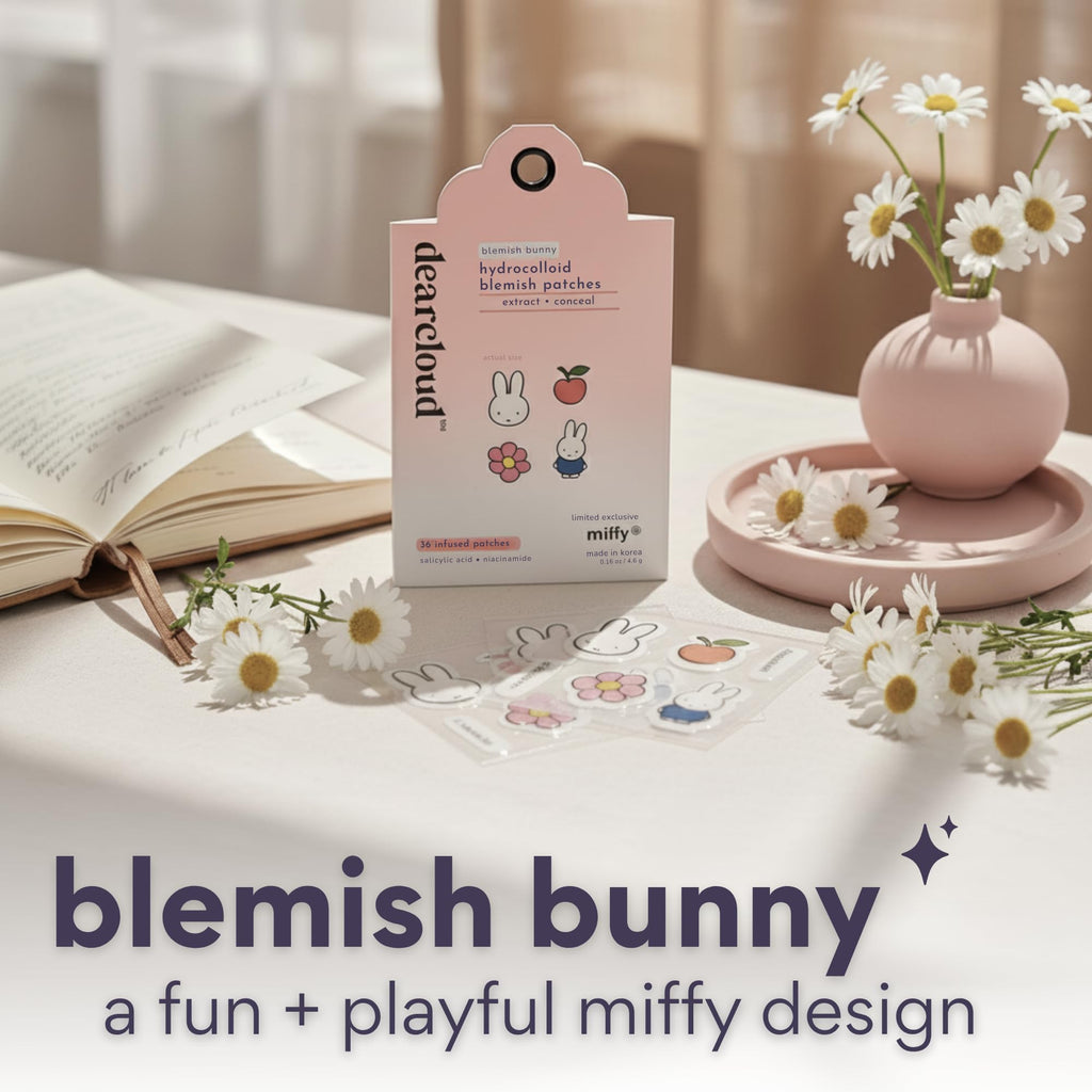 dearcloud Miffy Hydrocolloid Blemish Patches - 36 Count Refill Set- Pimple Patches for Face, Acne Spot Treatment With Niacinamide & Salicylic Acid (Blemish Bunny)