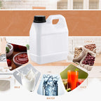 Ziliny 3 Pcs 32 oz Plastic Jug with Lids Square Empty Storage Containers HDPE Carboy Plastic Jar Containers for Water Beverage Oil Liquids (Translucent Color)
