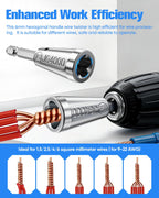 Wire Twister Tool for Drill, 2026 Upgrades Wire Nut Twister for Drill Profession Electricians Tool, 6MM Hex Shank Cable Wire Twisting Tool Wire Twister Wire Connector for 9-22 AWG (4pcs)