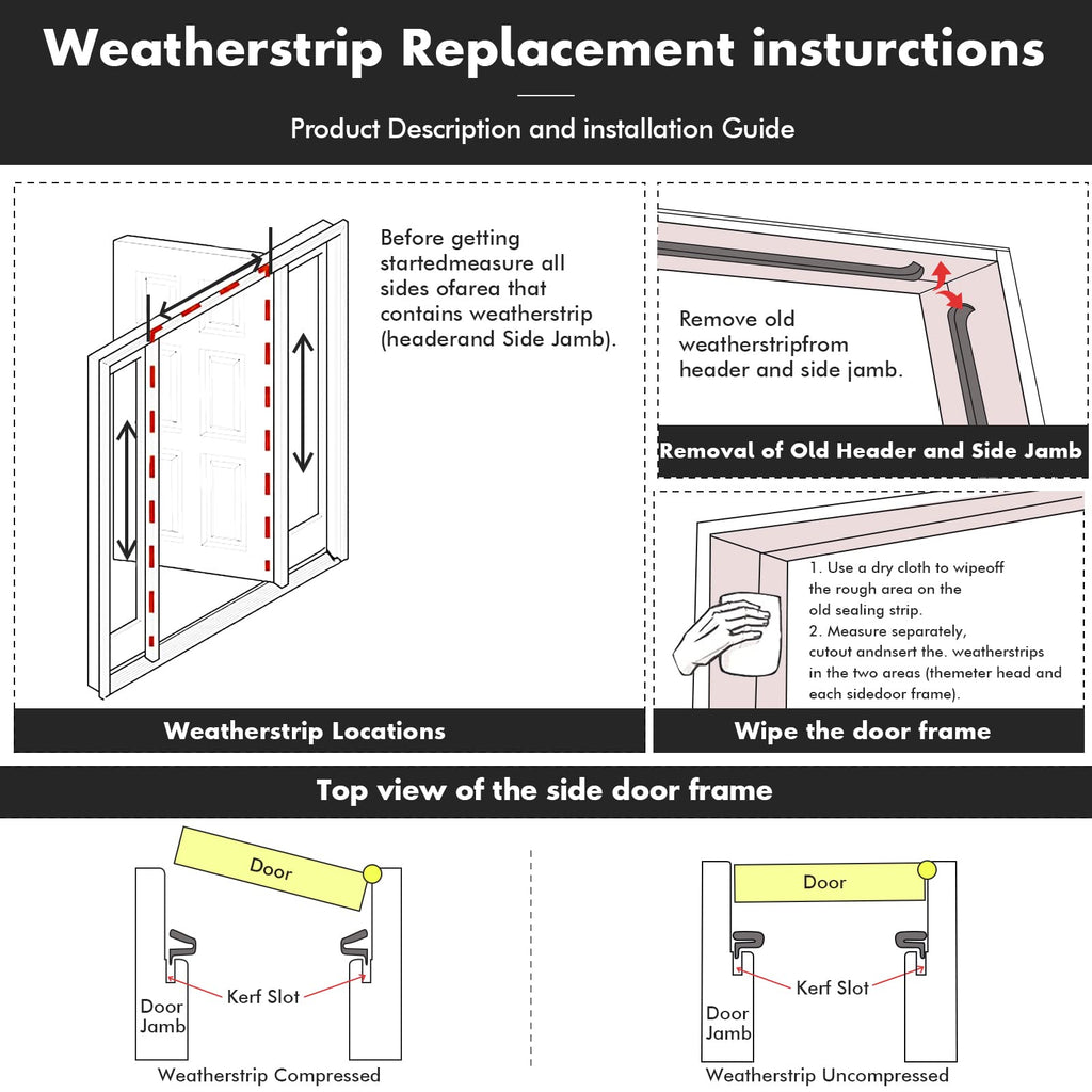 BBTO Weather Stripping Door Seal Exterior Weather Strip for Window V-Shaped Foam Kerf Garage Door Gap Blocker Soundproof Home Improvement Easy to Install(60 Feet,Brown)