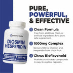 Immortal Herbs Diosmin Hesperidin 1000mg Complex, 150 Capsules, Citrus Bioflavonoids Rich Fruit Extract, 100% Vegetarian, Non-GMO & Gluten Free Diosmin Supplement with Max Strength