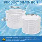 MREEGS SPX1082CA 7" Pool Skimmer Basket Replacement Parts for Hayward and Aladdin B-152 Skimmer Models, SP1082 SP1083 SP1084 1085 1086 SP1075 1075T 1076 1077 Skimmers Basket - White