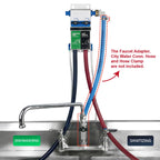 Dual Kitchen Sink Proportioner W/Elastic Gap, Dish Detergent and Liquid Sanitizer Dispenser, Chemical Dispensing System, Precision Chemical Dilution, 8088E