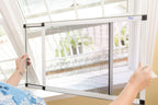 Fenestrelle Expandable Window Screen – 15″ H × 21″–40″ W Horizontal, 2‑Way Adjustable Window Screen with Flame Resistant Fiberglass Mesh, Pack of 2