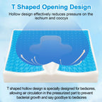 TITA-DONG Breathe Freely Fiber Material Bed Sore Cushions for Butt, Anti Bedsore Cushion, T Shaped Opening Triangular Slope Design Anti Decubitus Cushion for Elderly, Bedridden, Disabled