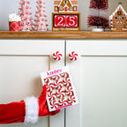 Knobēz: Red Peppermint Decorative Knob Covers Package of 12 (Red)