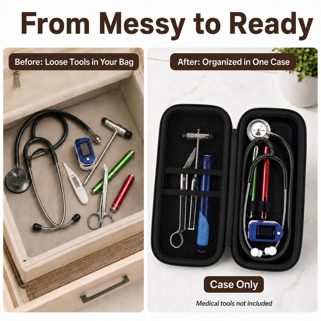 Stethoscope Case for 3M Littmann Classic III/Cardiology IV, Blackheart