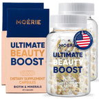 Moerie Ultimate Hair Growth Supplements for Women & Men - Hair, Skin, Nails Vitamins with Biotin & Minerals - for Thicker, Fuller Hair & Hair Loss Treatment - 120 Capsules