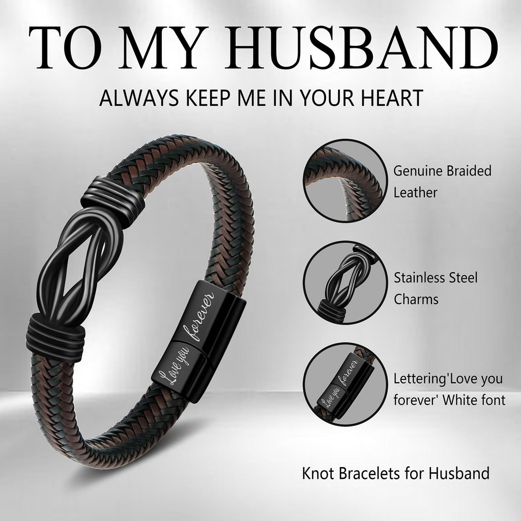 Anniversary Birthday Gifts for Husband Him Men from Wife Bracelets for Men
