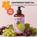 Best of Nature 100% Pure Grapeseed Oil - Unscented, Lightweight, Non-Greasy Moisturizer for Hair, Skin, Face & Aromatherapy, Carrier Oil for Essential Oils, Half Gallon (64 fl oz)