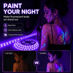 PIZHLO 50 Foot Black Light Strips & Remote, Dimmable Flexible 900 LEDs
