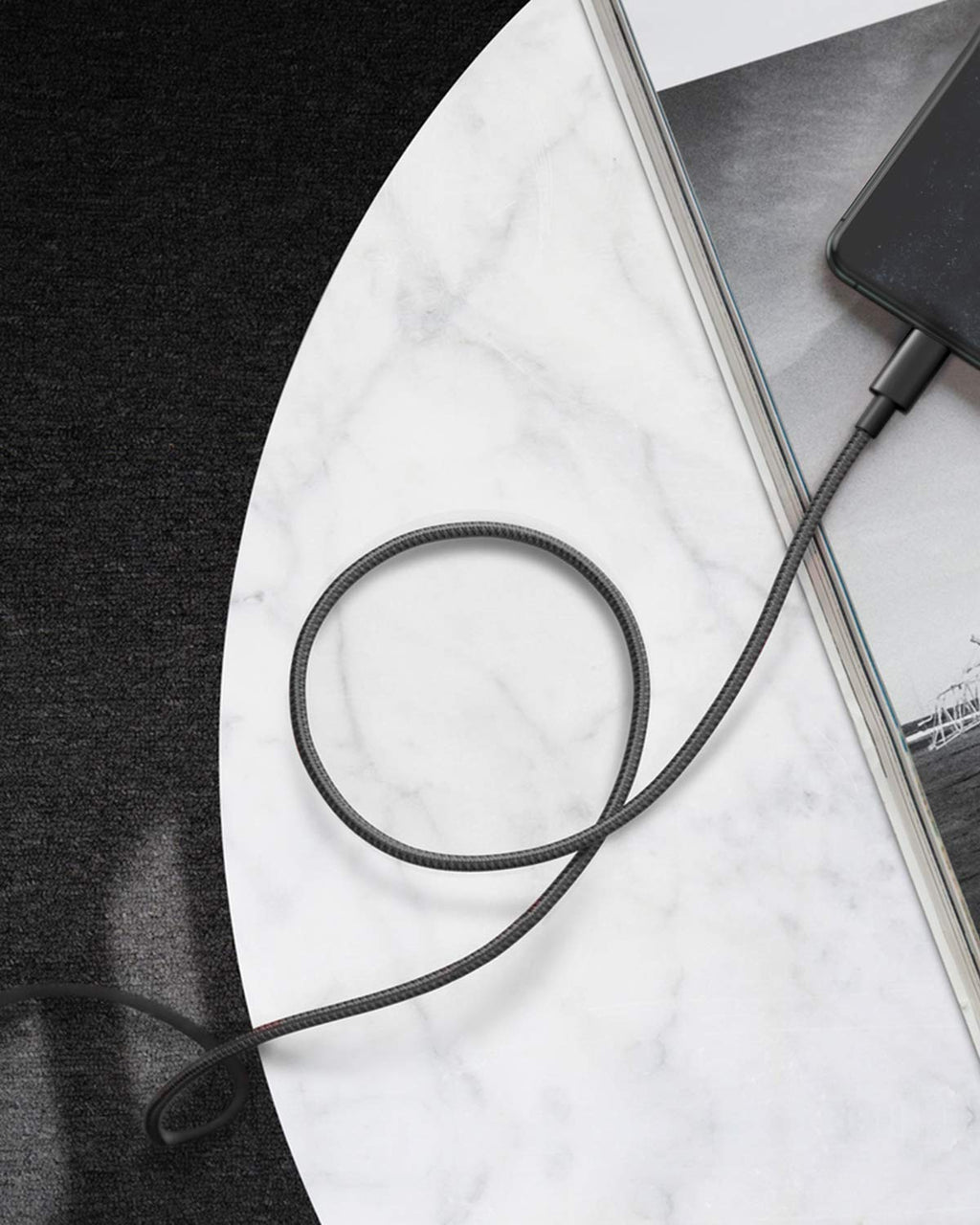 Anker New Nylon USB C to Lightning Cable, MFi-Certified Cord (6 ft, Black)