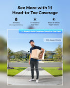 REOLINK Video Doorbell Camera, Battery Version, 2K 150°x150° Head-to-Toe View, 2.4/5 GHz Dual-Band WiFi, Person/Vehicle/Package Detection, Two-Way Talk, No Monthly Fees (Chime not Included)