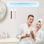 VIS'V Shower Wall Adhesive Razor Holder for His and Hers, White, 2 Pcs