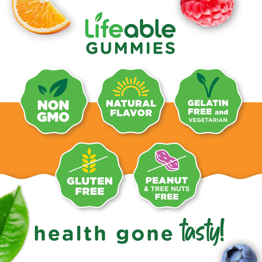 Lifeable Garlic Gummies - 2000 mg - Great Tasting Natural Flavor Gummy Vitamin Supplement - Gluten Free, Vegetarian, GMO Free Chewable - for Adults 90 Gummies