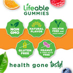 Lifeable Garlic Gummies - 2000 mg - Great Tasting Natural Flavor Gummy Vitamin Supplement - Gluten Free, Vegetarian, GMO Free Chewable - for Adults 90 Gummies