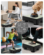 LIFTOZA Adjustable Step Stool for Adults, Noctilucent Bed Step Stools, 600 LBS Capacity Safety Step Platform, Indoor and Outdoor Steps for Seniors, Non-Slip Stepping Stool Elderly Assistance at Night