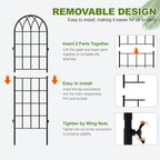 DoCred 4 Pack Garden Trellis for Climbing Plants, 59 Inch Metal Trellis