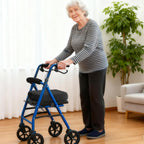 Rollator Walker Seat Cushion 12x12x3.5 Inch Support Pad with Breathable Mesh Cover, Adjustable Straps for Secure Fit(Black)