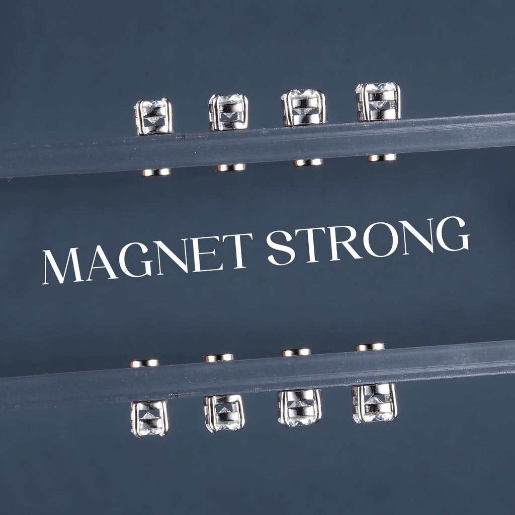 GEMQUEEN Moissanite Magnetic Earrings for Women Men Hypoallergenic 1CT