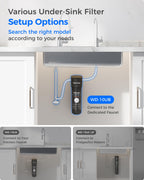 Waterdrop 10UB Under Sink Water Filter System, Reduces PFAS, PFOA/PFOS, Lead, Chlorine, Bad Taste & Odor, NSF/ANSI 42 Certified, Under Sink Water Filter with Faucet, 1 Year