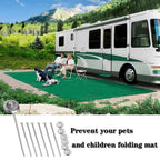Uitose 14 Count Outdoor Rv Rug Stakes, Stainless Steel Spiral Patio Mats Stakes, Used for Fixing Rugs, Tents, Tarps, and RV Mats，Rv Camping Accessories for Outside,Camper Must Haves