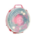 HOMZ Holiday Storage 24" Clear Plastic Wreath Container, Red, 3 Pack