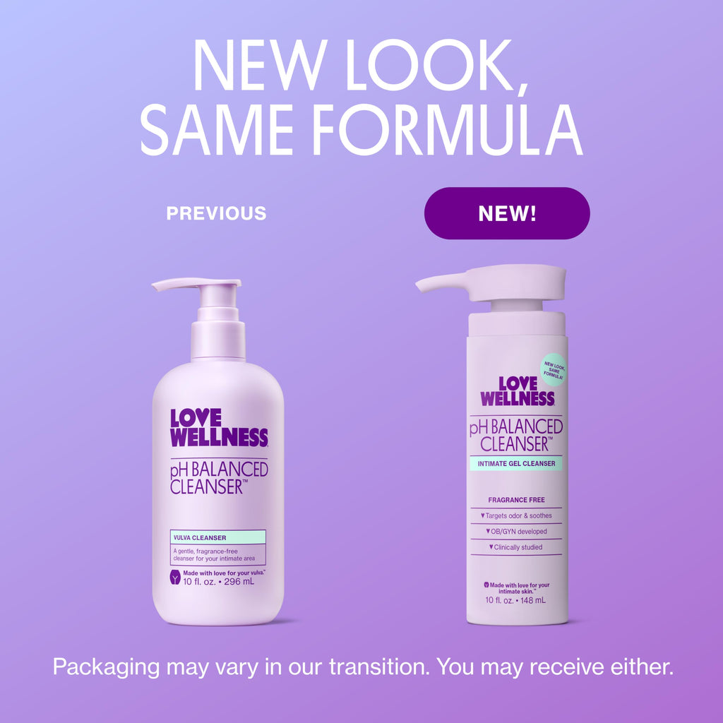 Love Wellness pH Balanced Cleanser | Feminine Vulva Wash for Intimate Health & Hygiene | Fragrance-Free, Non-Irritating & pH Matched | With Aloe Vera & Calendula for Sensitive Skin | 10 Fl Oz