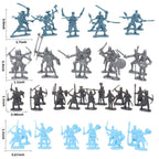 Yoyoom Army Men Action Figures Toy Soldiers Set, Medieval Castle Small Soldiers Military Toy, Plastic Army Men playset Castle Building Set with Storage Bag and Map