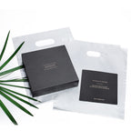 Choice Marts Merchandise Bags Black & Silver Color 200 Bags 1.5Mil Thick 9"x12" Size With Handles