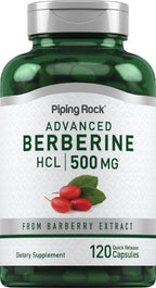 Piping Rock Berberine HCL Capsules 500mg | 120 Pills