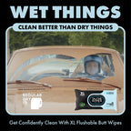 DUDE Wipes Fragrance Free Hemorrhoid Flushable Wipes - 3 Pack (144 Count) - Extra-Large, Medicated with Witch Hazel for Soothing Relief - Septic and Sewer Safe
