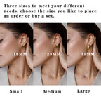 3Pair Gold Teardrop Earrings Set Dupes for Women Thick Gold Plated Chunky Hoop Water Drop Earring for Women Hypoallergenic
