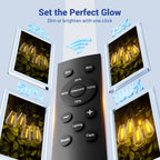 Sikitul 150FT LED Outdoor String Lights with Remote, One Continuous Strand Patio Lights with 55+2 Shatterproof S11 Bulbs, Dimmable 2700K Warm White, Timer & 3 Modes, Low Voltage for Backyard Garden