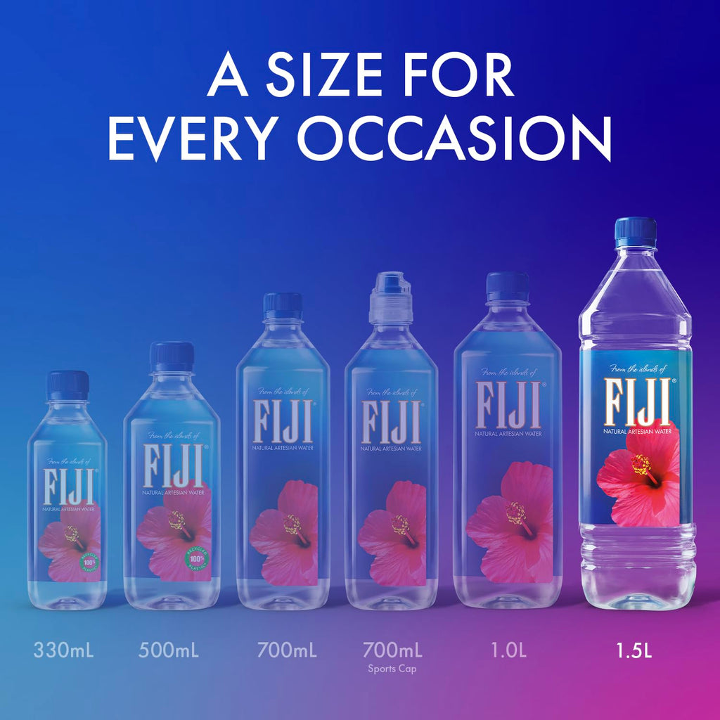 FIJI Natural Artesian Bottled Water 1.5 Liters /50.7 Fl Ounce (Pack of 12)
