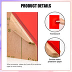 Lesnlok Red Acrylic Sheets 1/8 inch Thick 3mm 2 Pack 8 x 10 Clear Plexiglass Sheets,for Sign,Craft,Painting,Laser Cutting,DIY Display Projects… (8"x 10", Red, 2)