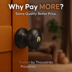 Copper Creek Colonial Entry Door Knob – Keyed Entry Handle with Lock and Key, ANSI Grade-3 Certified, DIY-Friendly Install for Interior and Exterior Entrance Doors – Tuscan Bronze (1 Pack)