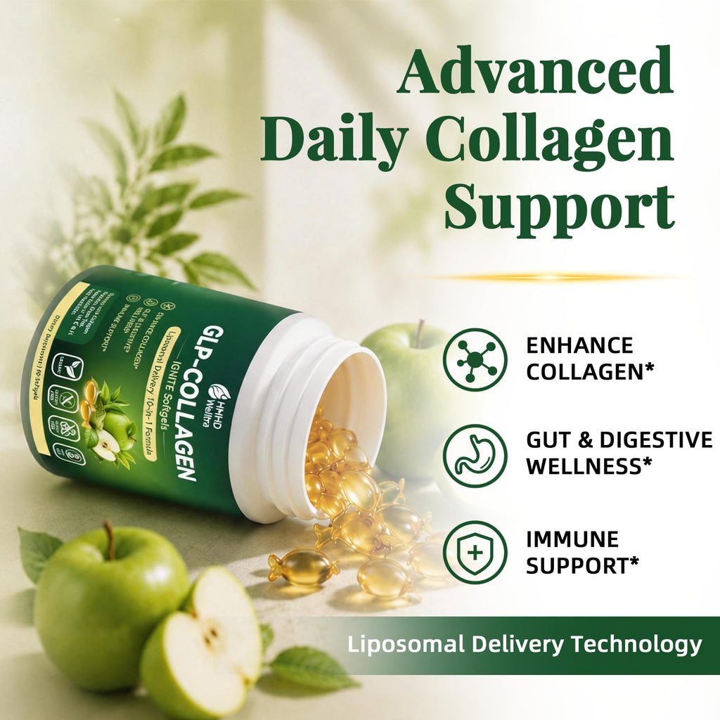 Collagen Softgels for Women Metabolism & Beauty, GLP Friendly 10-in-1 Multi Collagen Trim & Glow w. Hyaluronic Acid Biotin Green Tea & ACV, Hydrolyzed Multi Collagen Burn for Gut Skin & Hair -Colageno