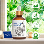 HIQILI Bergamot Essential Oil for Diffuser, Skin, Hair, DIY, 100% Pure & Natural - 1.01 Fl Oz (30 mL)