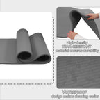 Fitvids 1/2-Inch Thick High Density Foam Exercise Yoga Mat with Carrying Strap, For Cushioning The Body Against Hard Floors, Gray