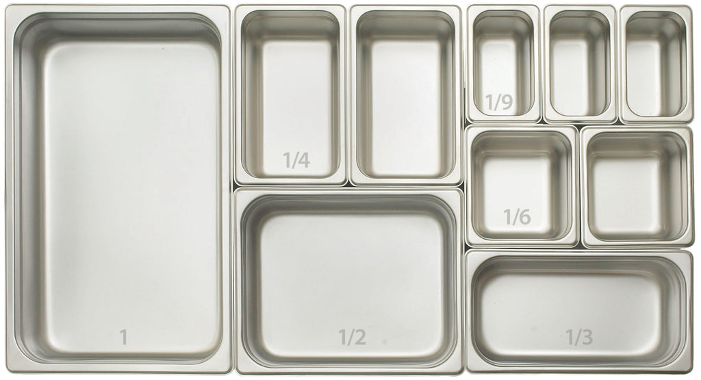 Winco Anti-Jam Half X 2-1/2", 2.5" Deep, Stainless Steel