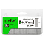 meite 18 Gauge Brad Nails, 1-1/4 Inch 18GA Brad Nails Galvanized Small Finishing Nail Gun Nails for Pneumatic, Electric Brad Nailer Gun (1,000 Counts)