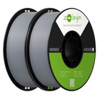 Soleyin PLA Filament 1.75mm 2KG, Gray & Gray 3D Printer Filament 2 Pack 1kg Spool, Neatly Wound, ±0.02mm Accuracy, Strong Adhesion, High-Speed Printing, No Warping, Fits Most FDM Printers