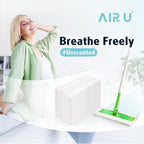 AIR U+ Wet Pads Refill for Swiffer Sweeper Wet Mopping Cloth, Unscented Disposable Floor Cleaning Wipes, 30 Count