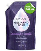 Puracy Organic Hand Soap, Professional Hand Washers We've All Become, Moisturizing Natural Gel Hand Wash Soap, Liquid Hand Soap Refills for Soft Skin (Refill Lavender & Vanilla, 48 Ounce)