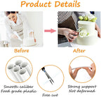 DaTpuik 15PCS 12 Inch White Plastic Cake Dowel Rods for Tiered Cake Construction and Stacking Supporting Cake Round Dowels Straws with 0.4 Inch Diameter