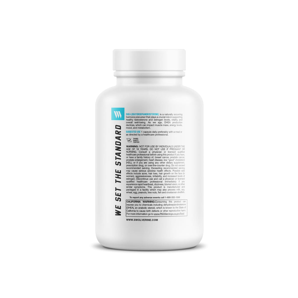 Swolverine DHEA | 100mg Veggie Capsules, Non-GMO, Gluten Free (30)